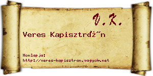 Veres Kapisztrán névjegykártya